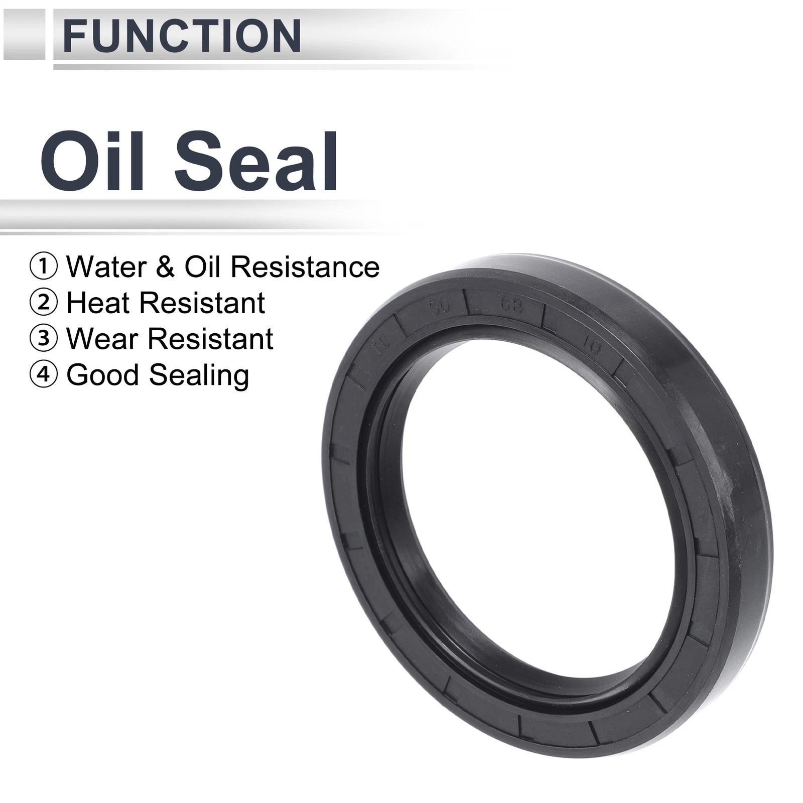 Set of 5 Oil Seal Rotary Shaft Seal NBR Rubber 50x68x10mm