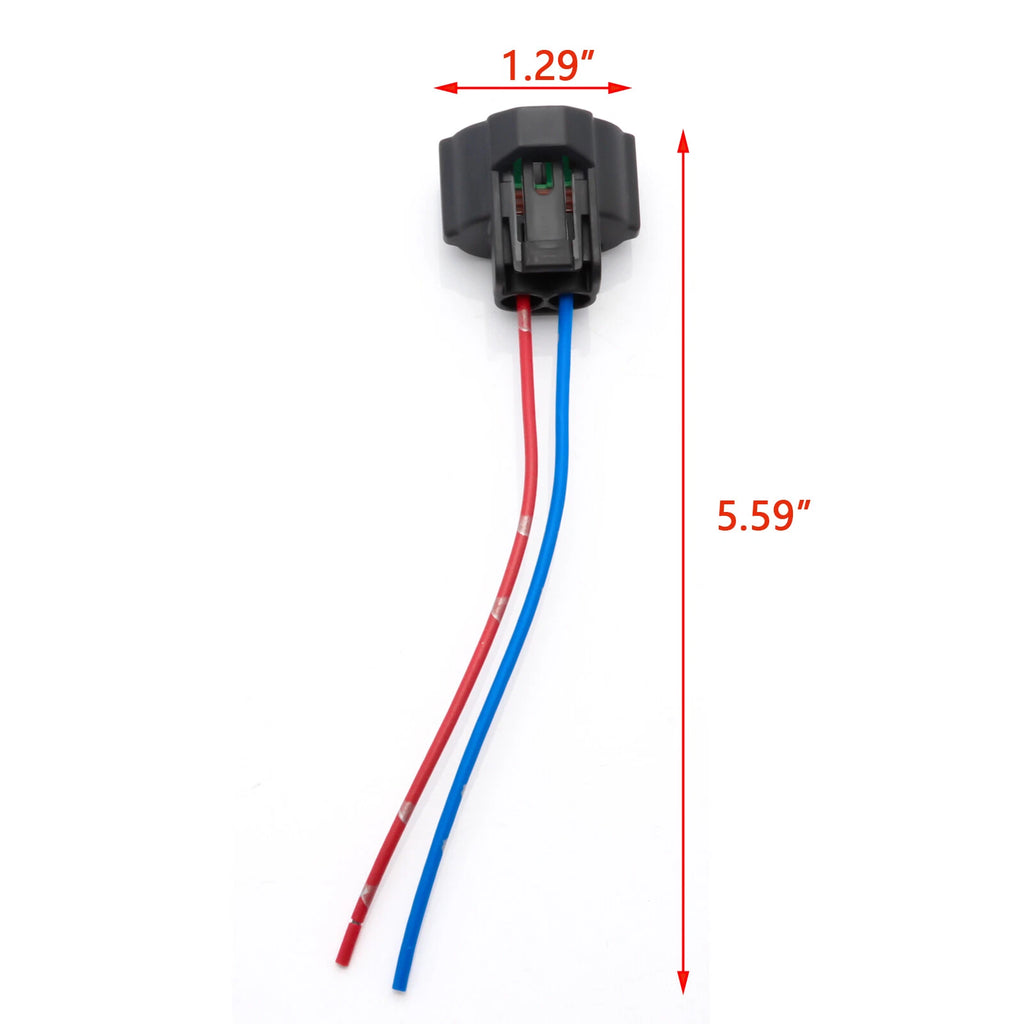 2-Pack Wire Pigtail Female H11 H8 Harness for Fog Light Plug Play (-)