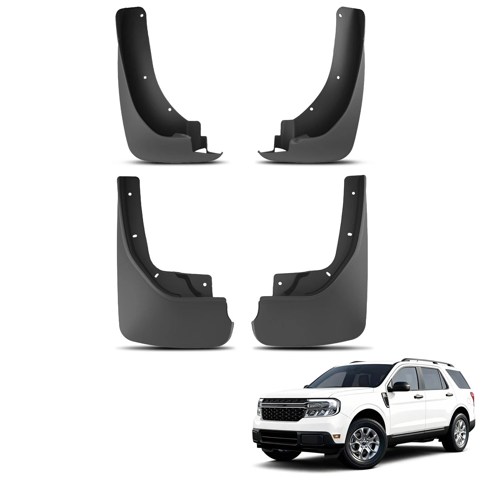 Mudguards Fender Flaps for Ford Explorer (2011-2019) Black