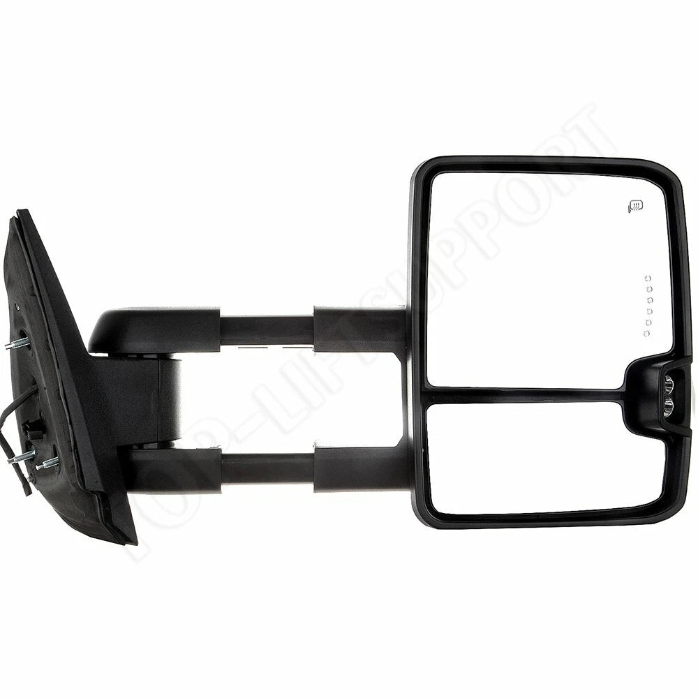 Chrome Power Heated Tow Side Mirrors for Silverado Sierra 2500 3500 (2007–2014)