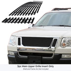 Stainless Black Billet Grille Insert for Ford Explorer Sport Trac (2007-2010)