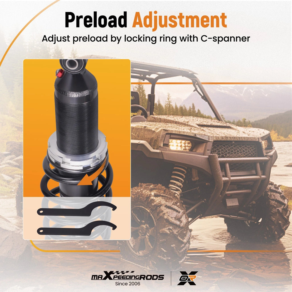 2x Rear Gas Shock Strut Absorbers for Polaris Sportsman 570 (2014–2025)