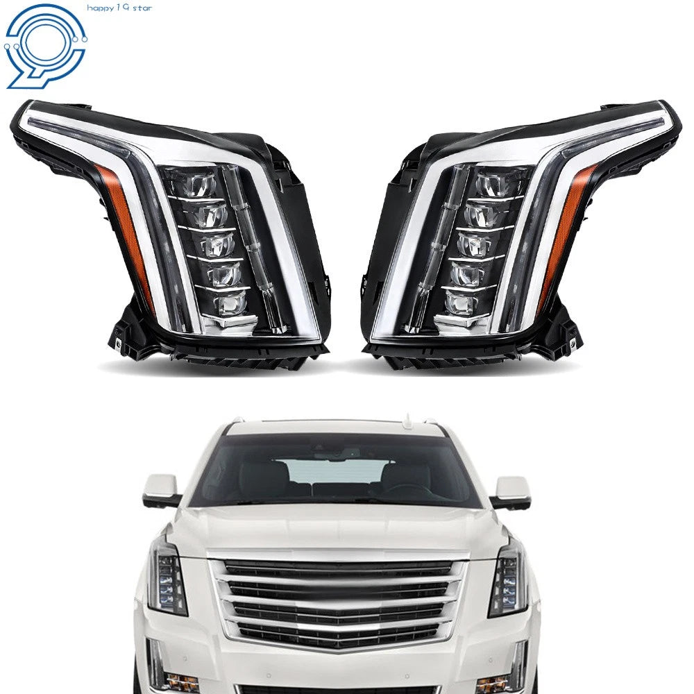 Clear Lens LED Headlights for Cadillac Escalade (2015–2020) - Right & Left