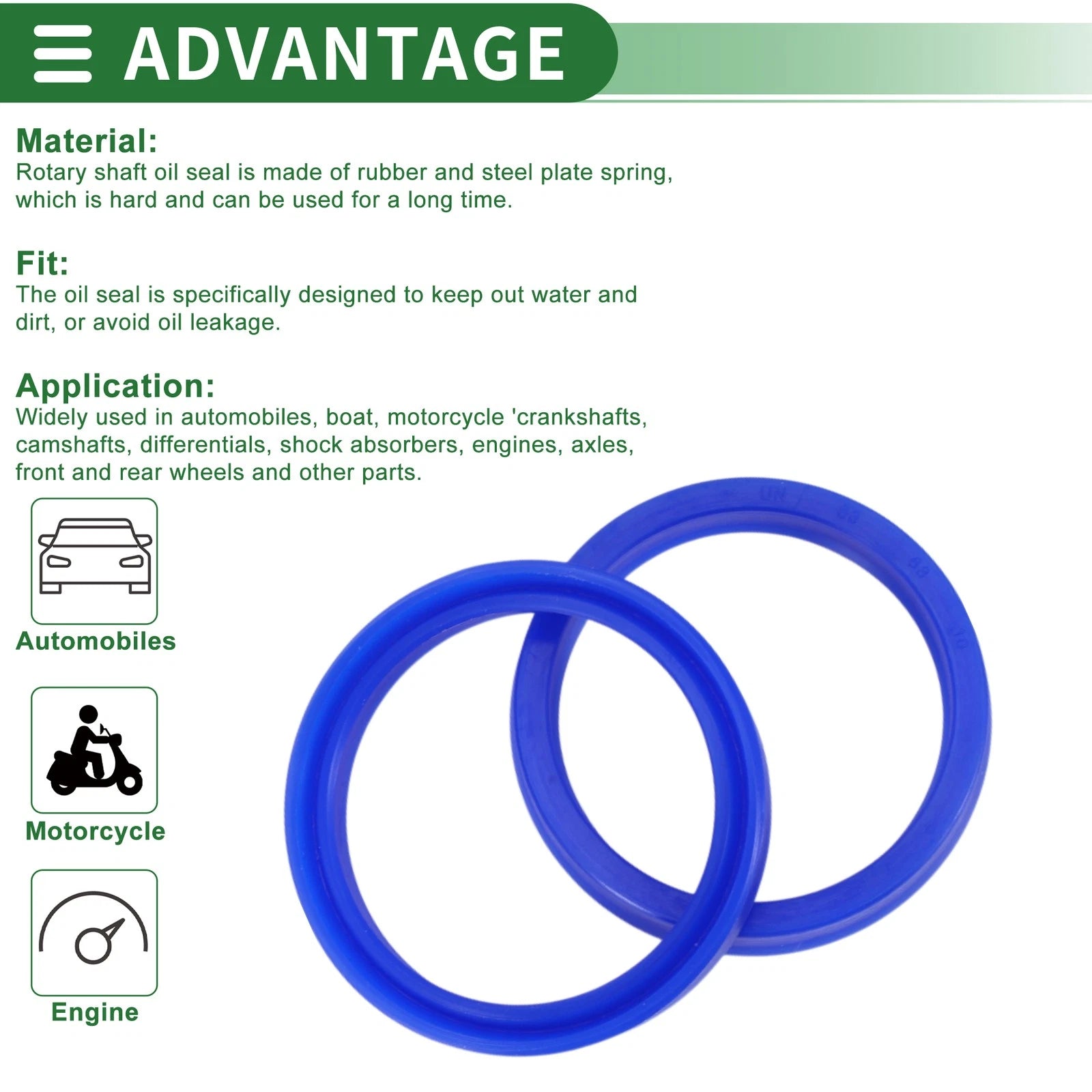 Set of 5 Oil Seal Rotary Shaft Seal 53x63x10mm High Pressure TPU