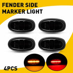 Set of 2 Amber Red LED Front Side Marker Lights for Ford F150 SVT Raptor (2017–2021)