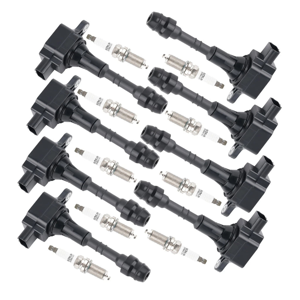 Set of 8 Ignition Coils & Iridium Spark Plugs for Infiniti QX5, Nissan Armada (2004–2015)