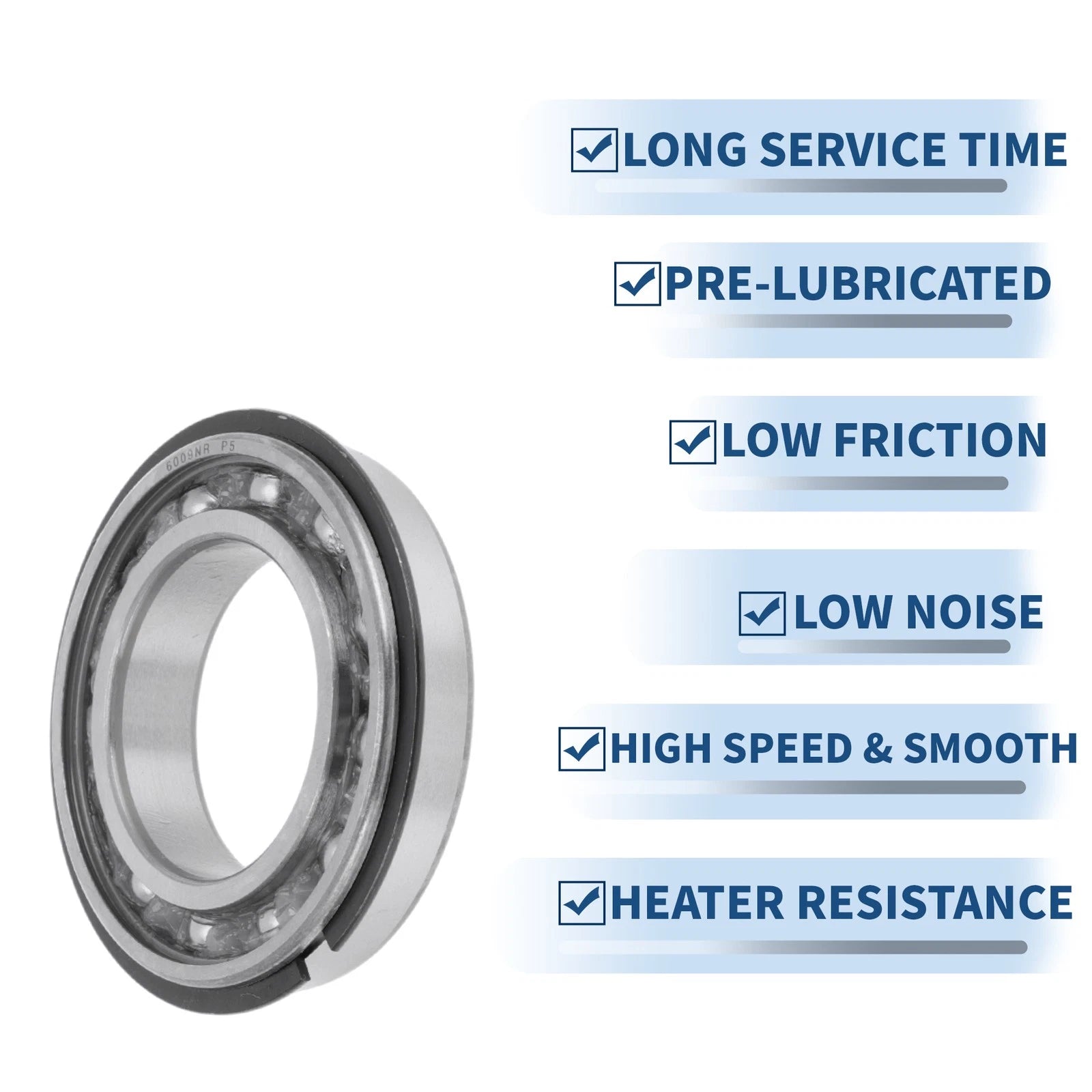Deep Groove Ball Bearing P5 for Scooter Skateboard Wheel (6009NR)