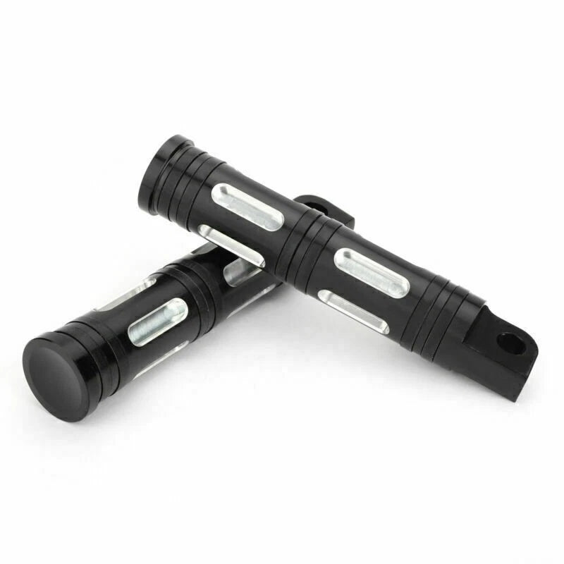 CNC Cut Black Foot Pegs for Chopper Touring Sportster (CN #3)