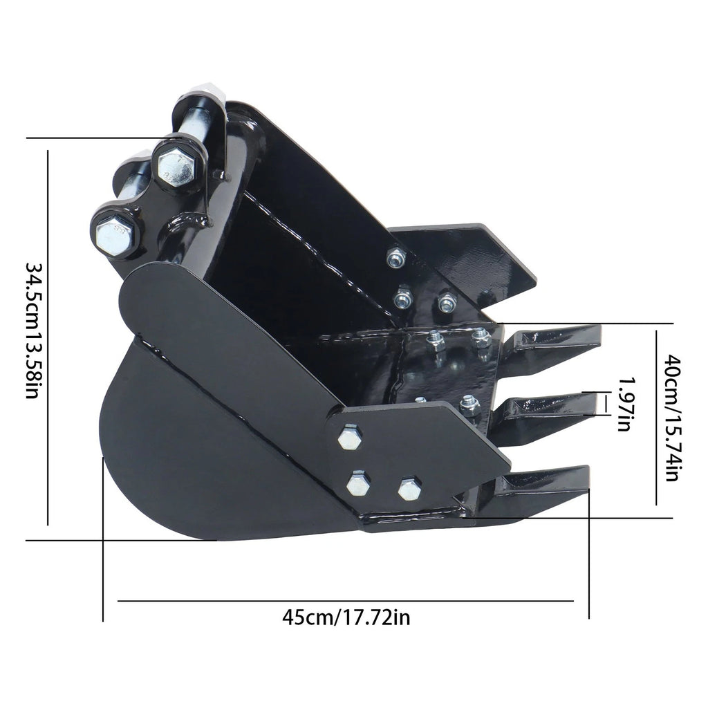 Excavator Tooth Bucket for Mini Excavator (400mm)