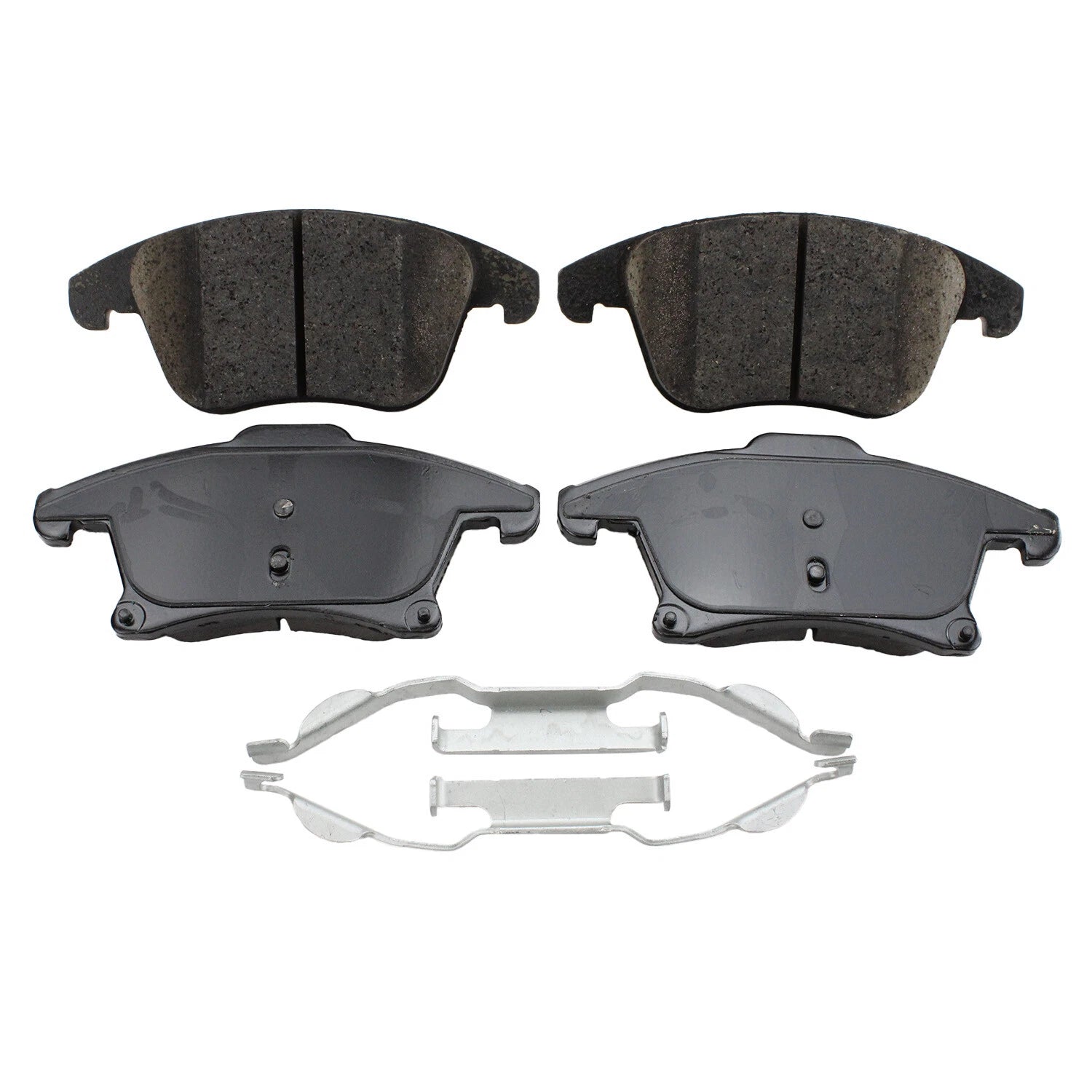 Set of 4 TRW Pro Ceramic Slotted Brake Pads w/ Clips for Ford Fusion Lincoln MKZ (2013–2020)