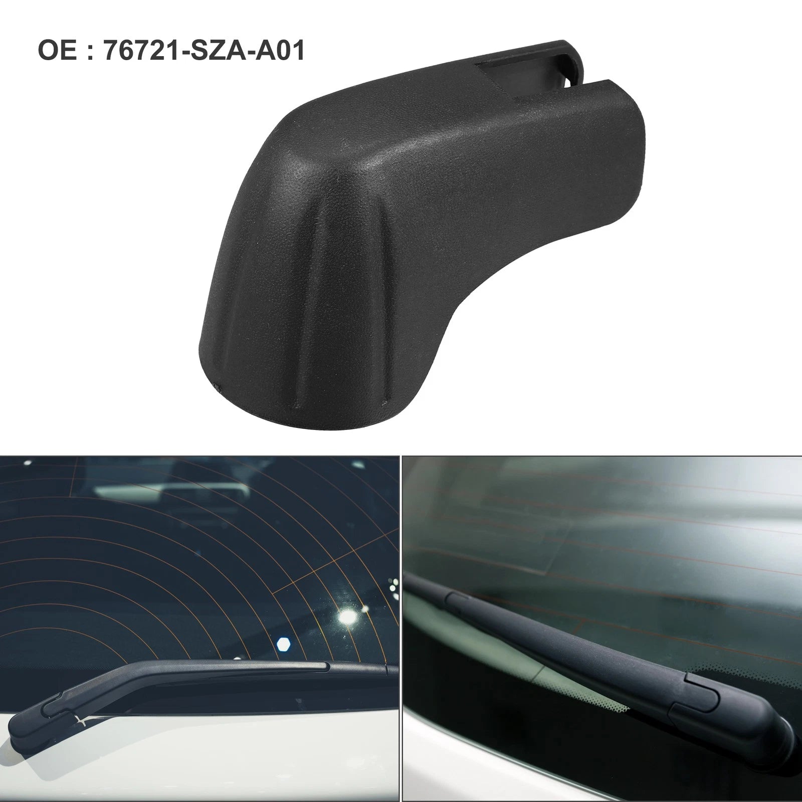 Rear Windshield Wiper Arm Nut Cover Cap for Honda Pilot (2003–2023) - 1 Pack Black