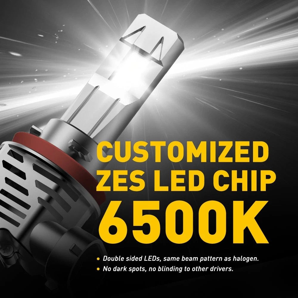 2X 9005 + H11 Combo 120W 48000LM LED Headlight Kit (High Low Beam)