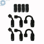 Set of 4 Braided Fuel Hose Lines with Swivel Hose End Fittings