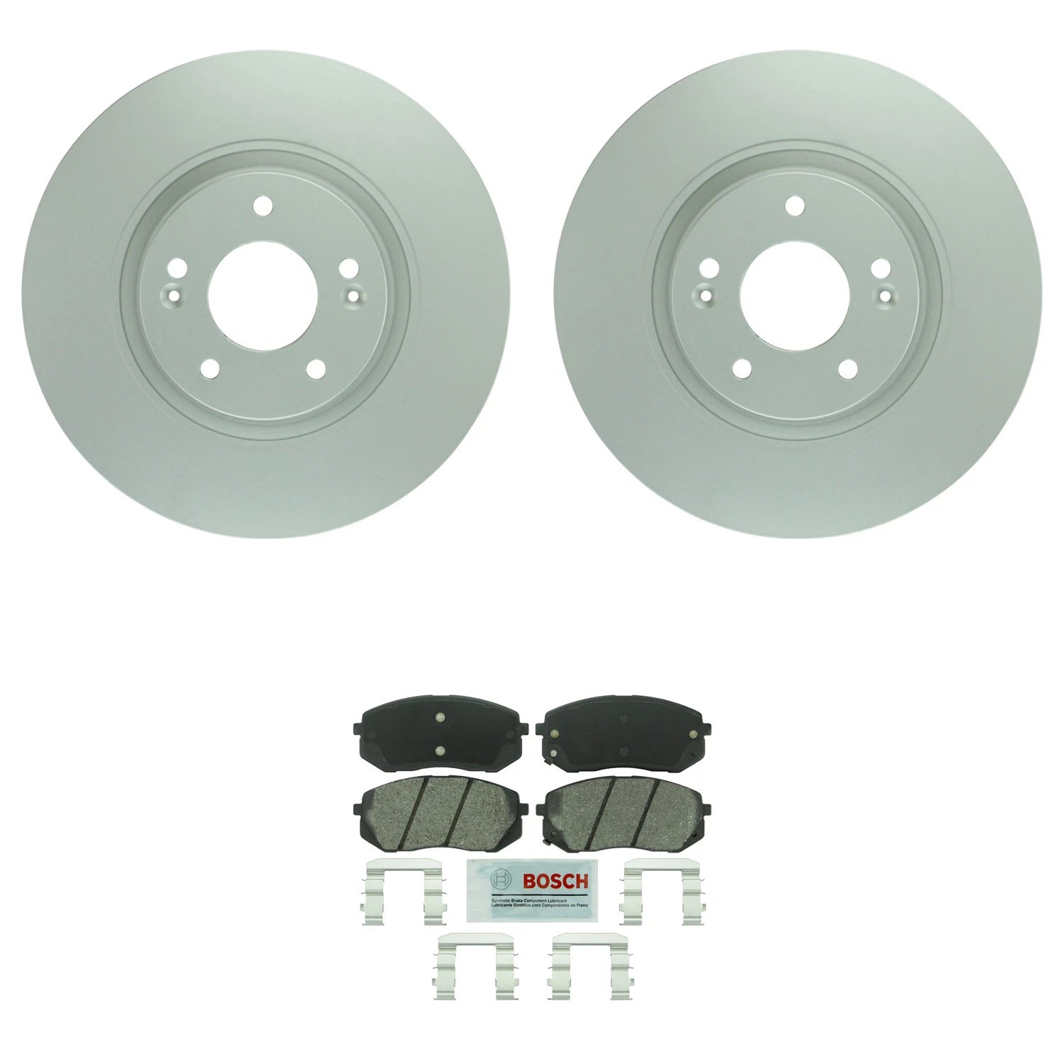 Set of 4 Bosch Front Rotors & Blue Ceramic Disc Brake Pads for Cadenza Sonata Tucson