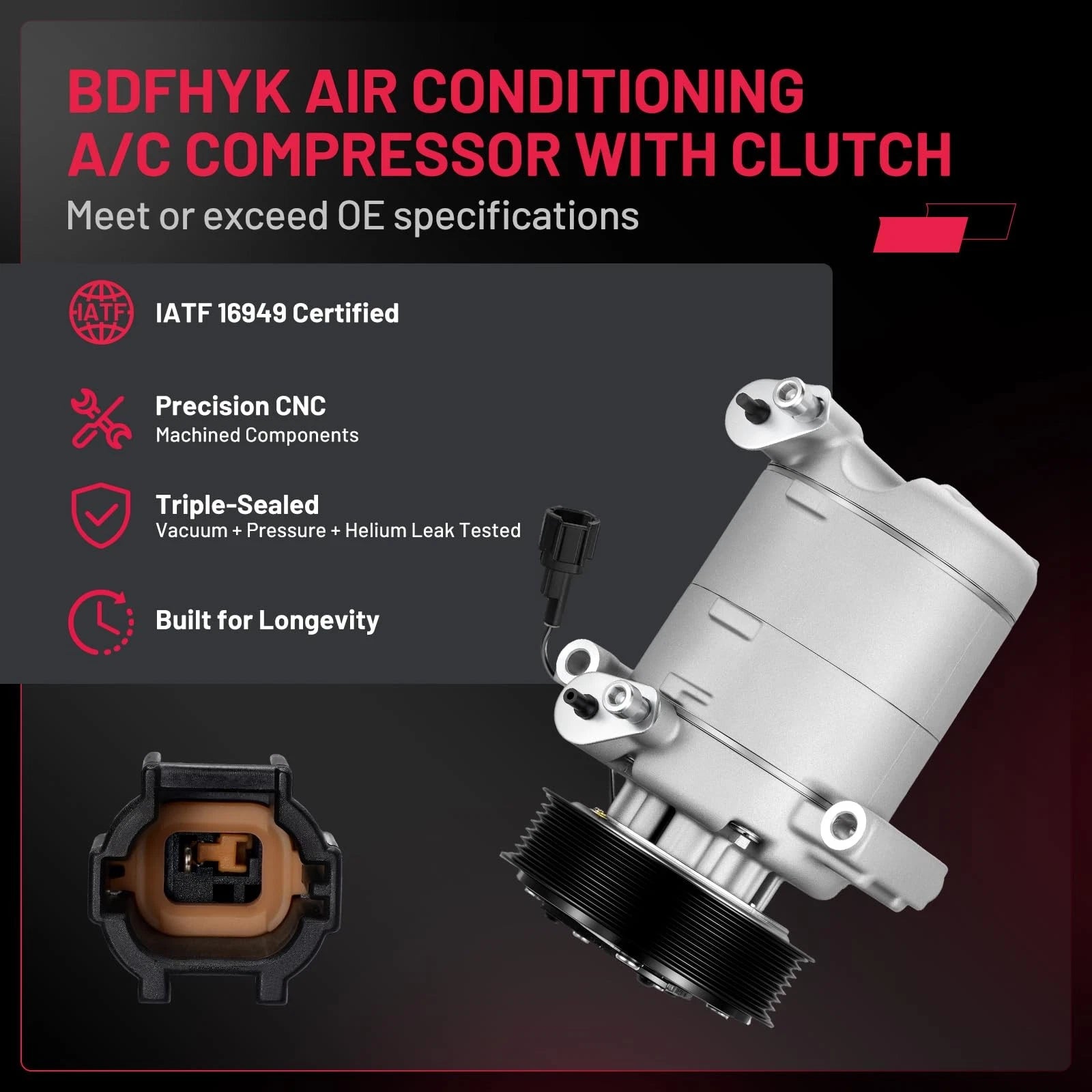A/C Compressor for Nissan Xterra Frontier (2005–2019)