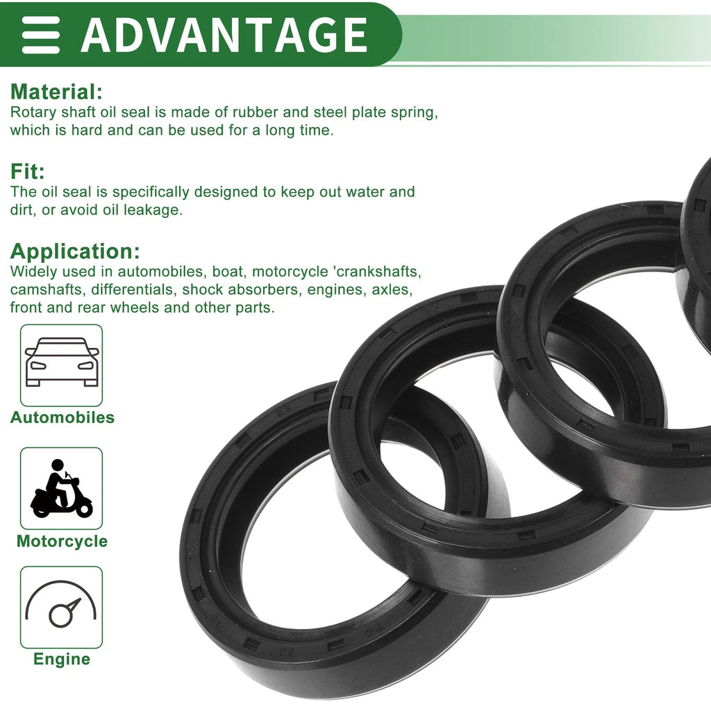 Set of 5 Oil Seal Rotary Shaft Seal NBR Rubber 30x40x10mm