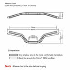 22mm R Motorcycle Handlebars for BMW C (2017–2018) SP Drag 7/8" High-Rise