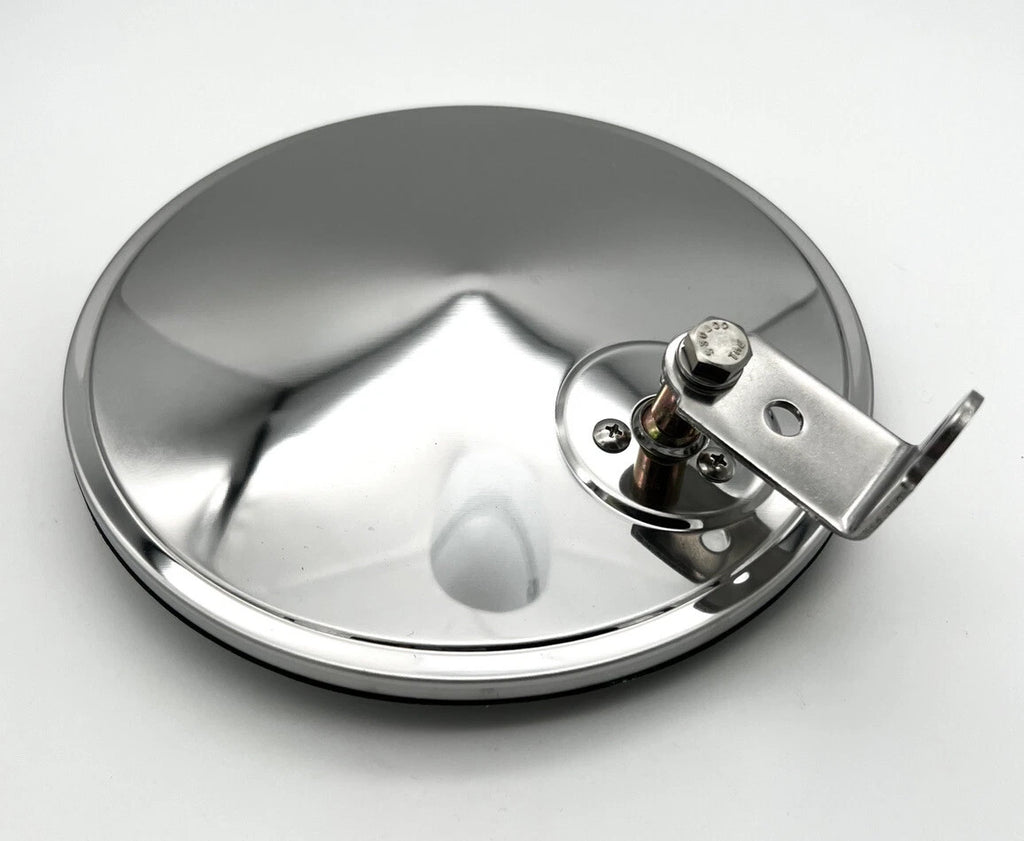 Convex Round Mirror with Offset Stud for Smooth Stainless 8.5 Inch