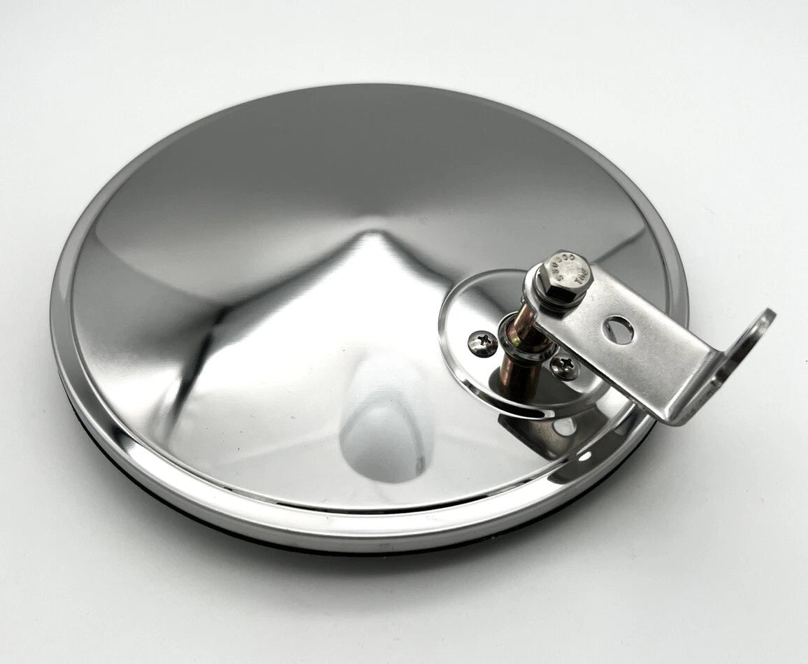 Convex Round Mirror with Offset Stud for Smooth Stainless 8.5 Inch