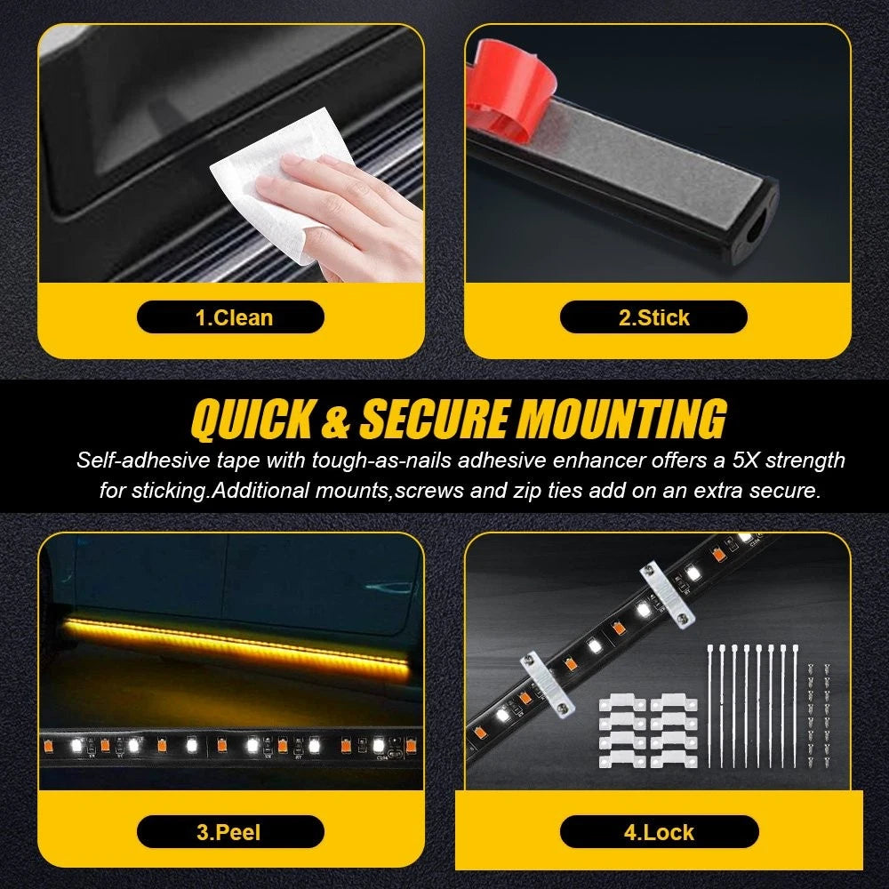2X LED Running Board Light Strip for Universal Fit (70")