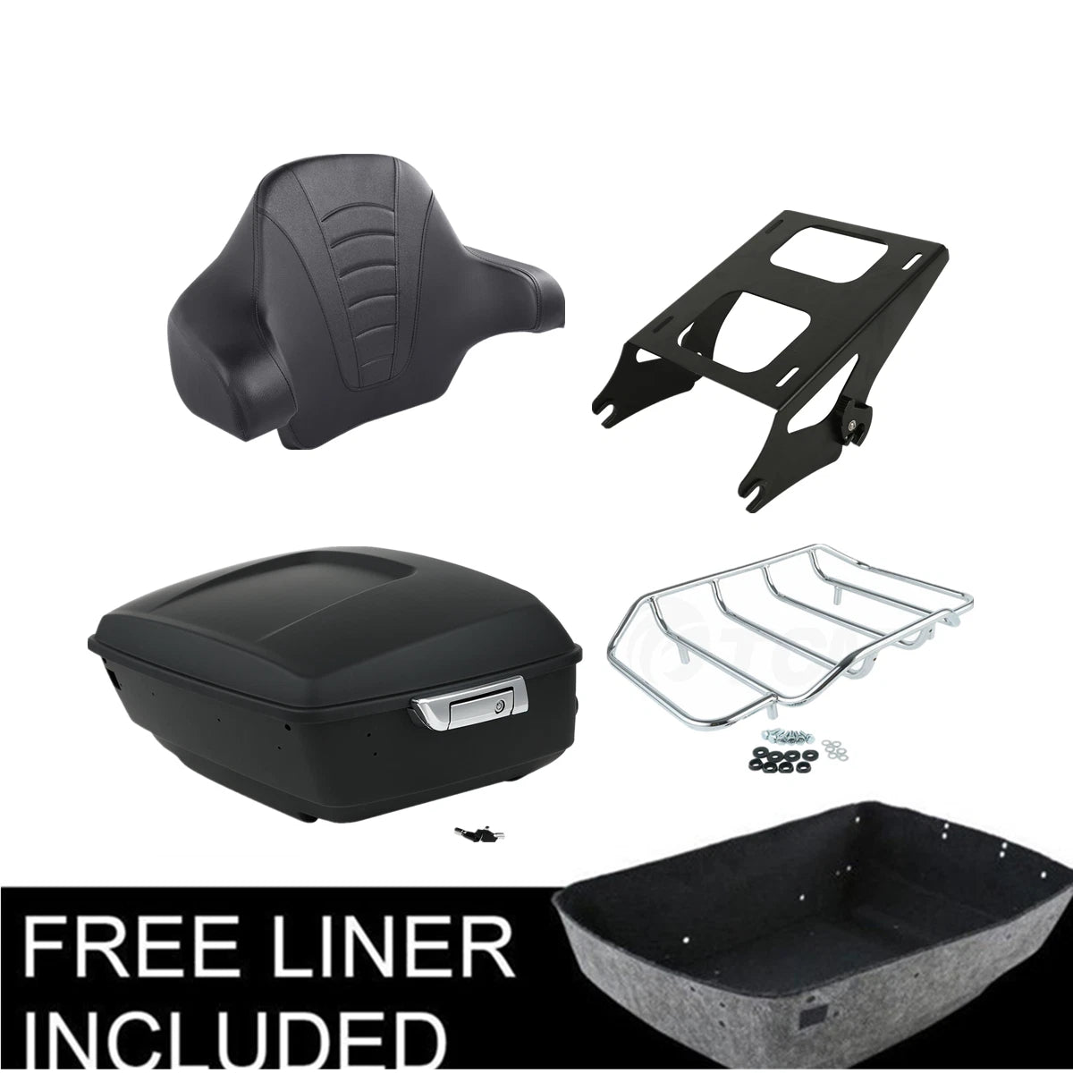 Matt Black Trunk Rack for Harley Touring Electra Street Glide (2014–2026)