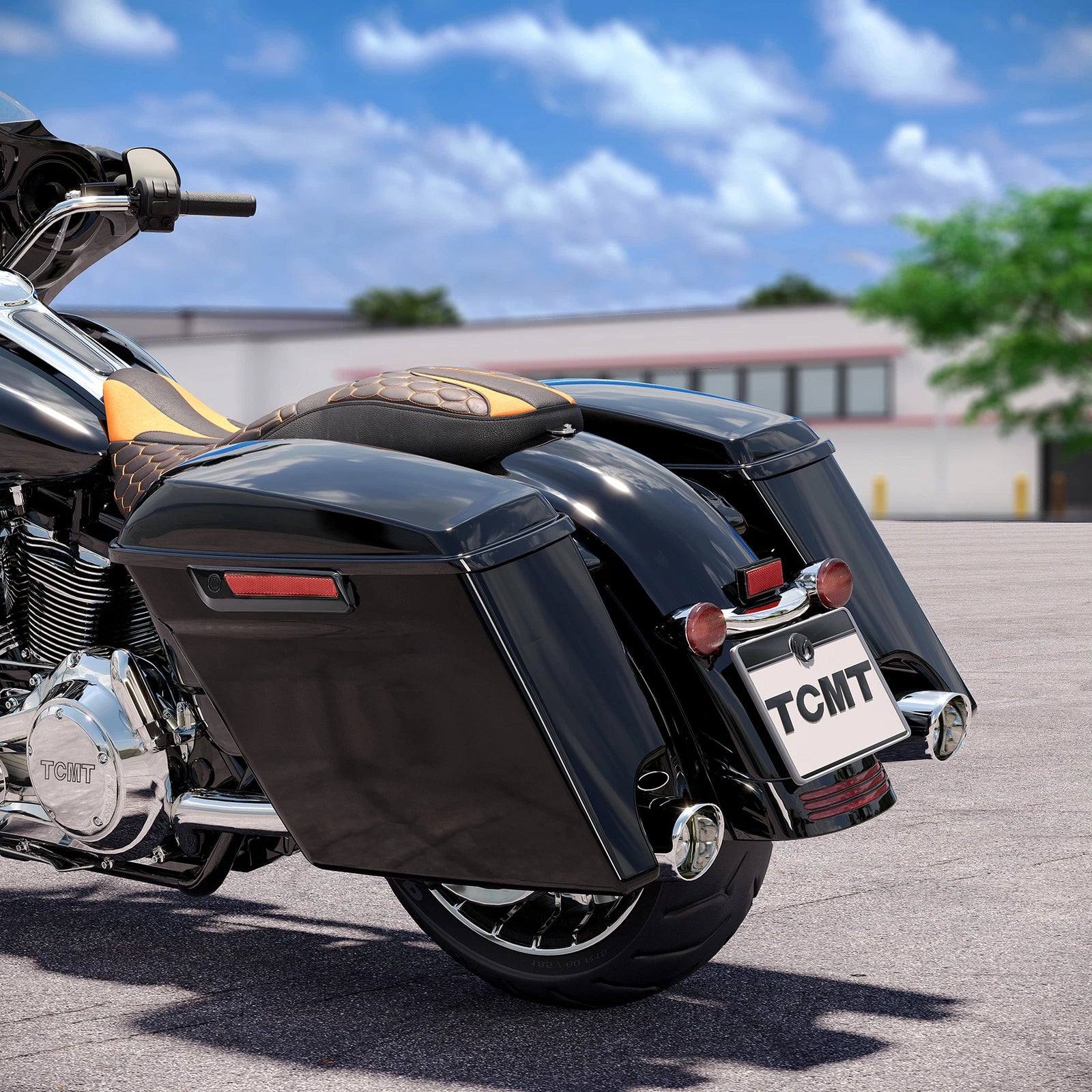 5" Stretched Extended Hard Saddlebags for Harley Touring Road Glide (2014–2023)