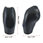 Gear Shift Knob Cover for Toyota C-HR (2018–2019) - Black Faux Leather, Blue Stitches