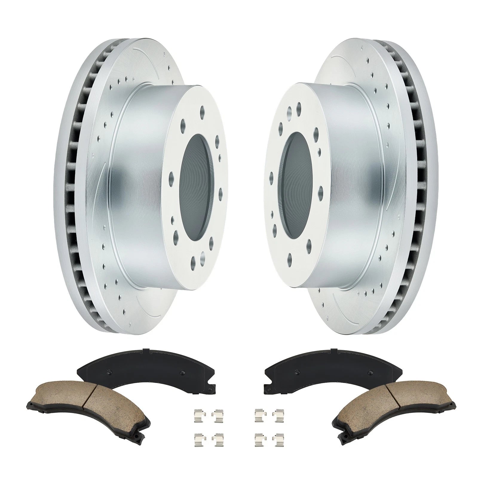 Front Drilled Rotor Brake Pad Set for GMC Sierra 2500 HD (2013–2016)