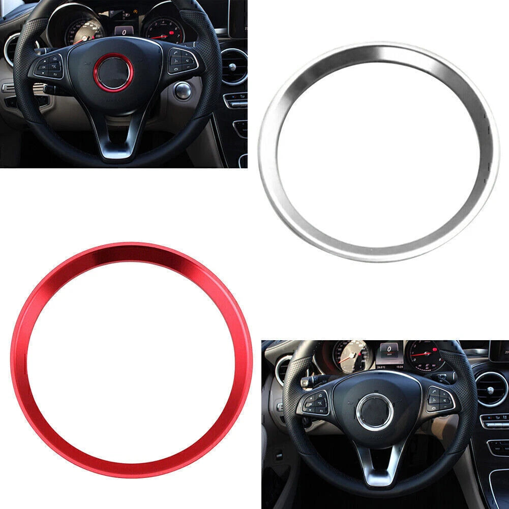 Steering Wheel Center Decor Ring Trim for Mercedes Benz C E CLA GLA GLC (2010–2023)