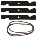 Mower Blade & Deck Belt Set for Cub Cadet (Replaces 742-04068)