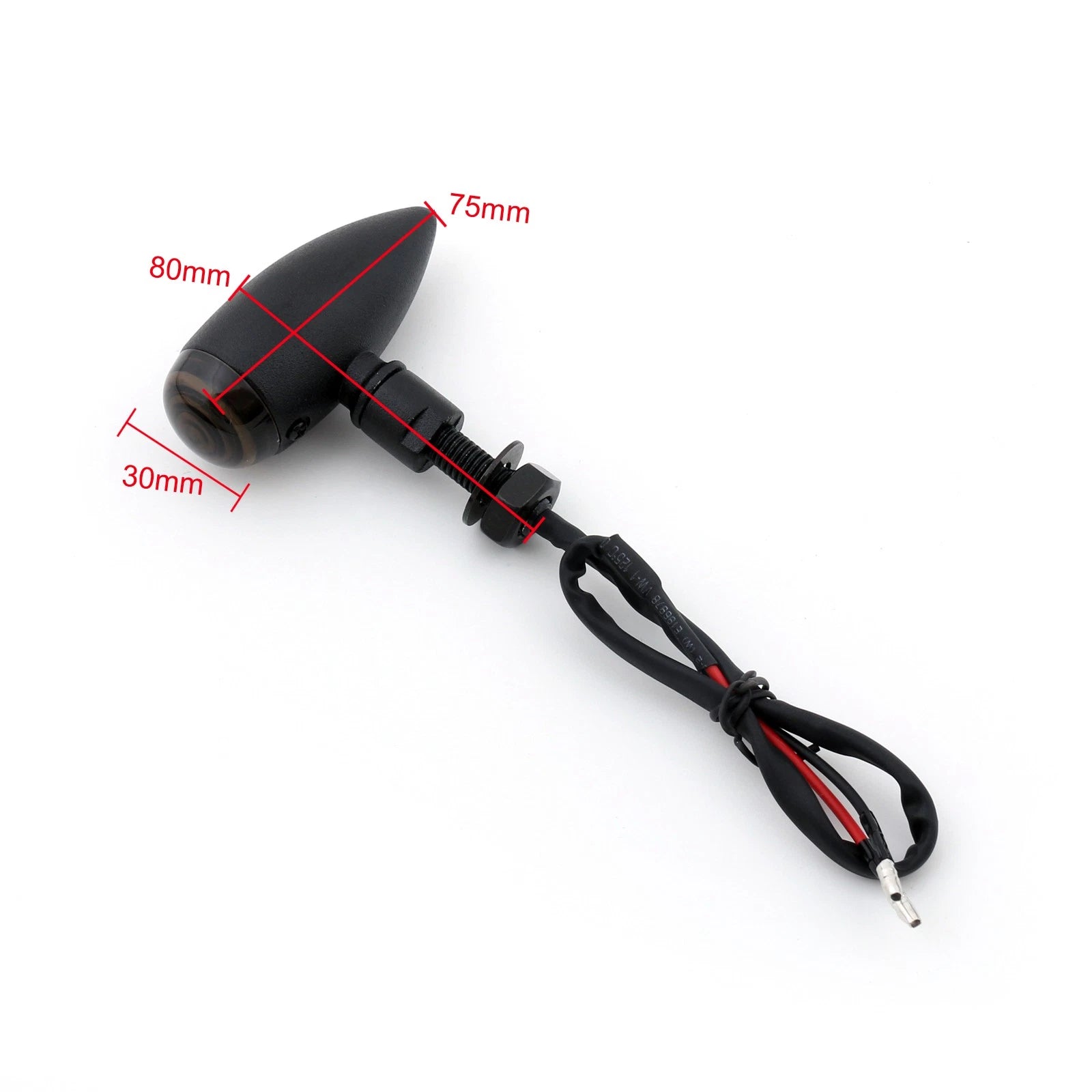 2X Black Bullet Turn Signal Light for Harley Softail Dyna Sportster V-Rod