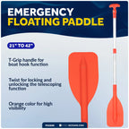 Emergency Floating Telescoping Paddle for Universal Use (21" to 42") - FO2898
