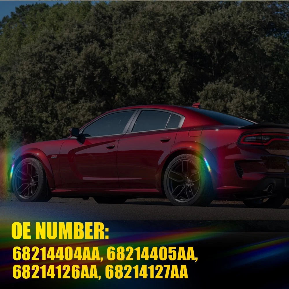 4Pcs RGB LED Bumper Side Markers for Dodge Charger (2015–2023)