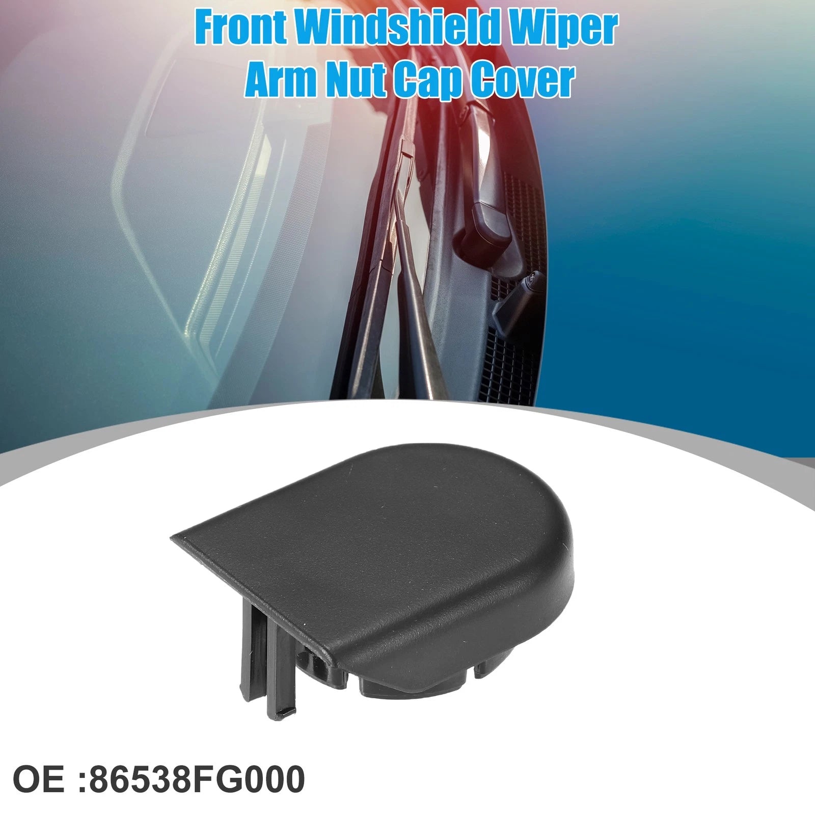 Wiper Arm Nut Cover Cap for Subaru Forester (2009–2011) - Black