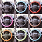 Universal Steering Wheel Cover for Cars (12.99-14.96") - Orange, Anti-static, Non-slip