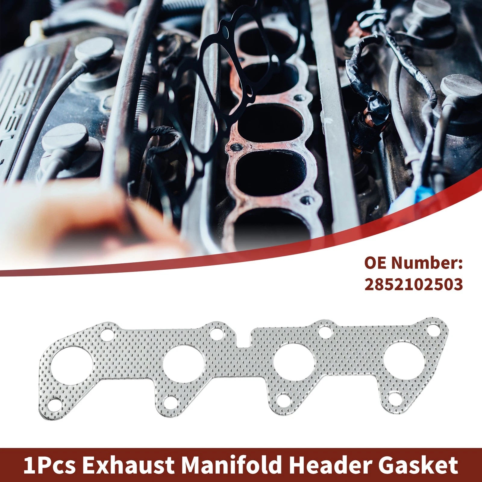 Exhaust Manifold Header Gasket for Hyundai Amica/Atoz (1998–2007) No.2852102503