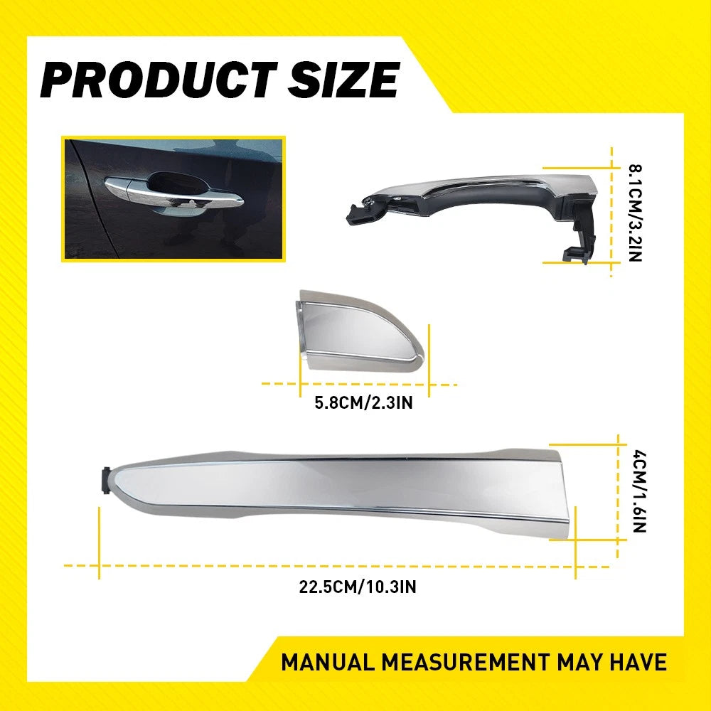 Chrome Front Right Outer Door Handle for Hyundai Tucson (2016–2021)