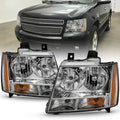 Chrome Clear Lens Headlight Assembly w/Reflector for 07-13 Chevy Suburban 2500