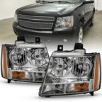 Chrome Clear Lens Headlight Assembly w/Reflector for 07-13 Chevy Suburban 2500