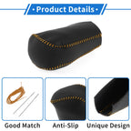 Gear Shift Knob Cover for Toyota RAV4 (2013–2016) Black Brown Faux Leather