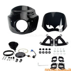 12" Eye Shape Vented Windshield & Hi/Low DRL Headlight for FXLRS (2021-2023)