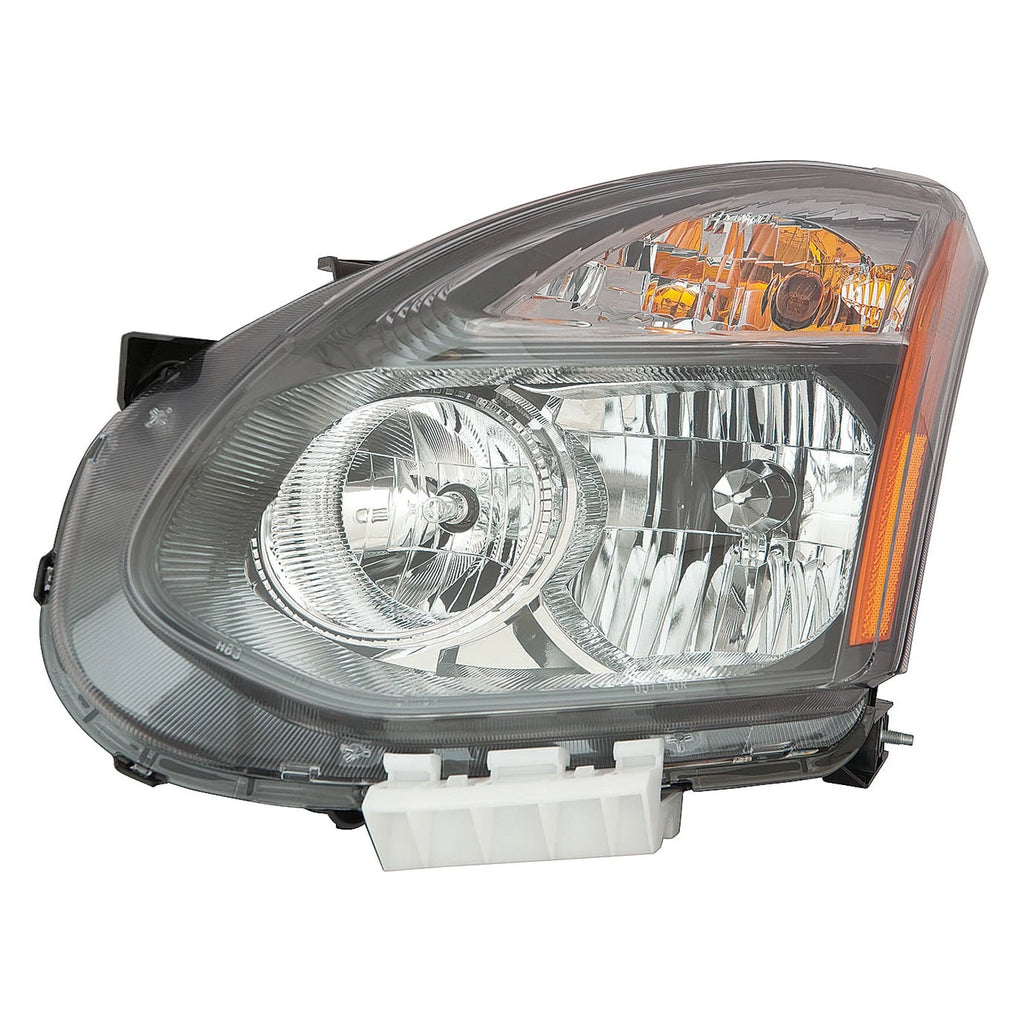Replacement Driver Side Halogen Headlight Assembly w/Black Bezel