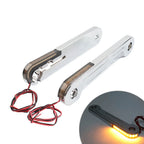 2X Front LED Flush Turn Signal Brackets Chrome for Harley Street Glide (2014–2023)