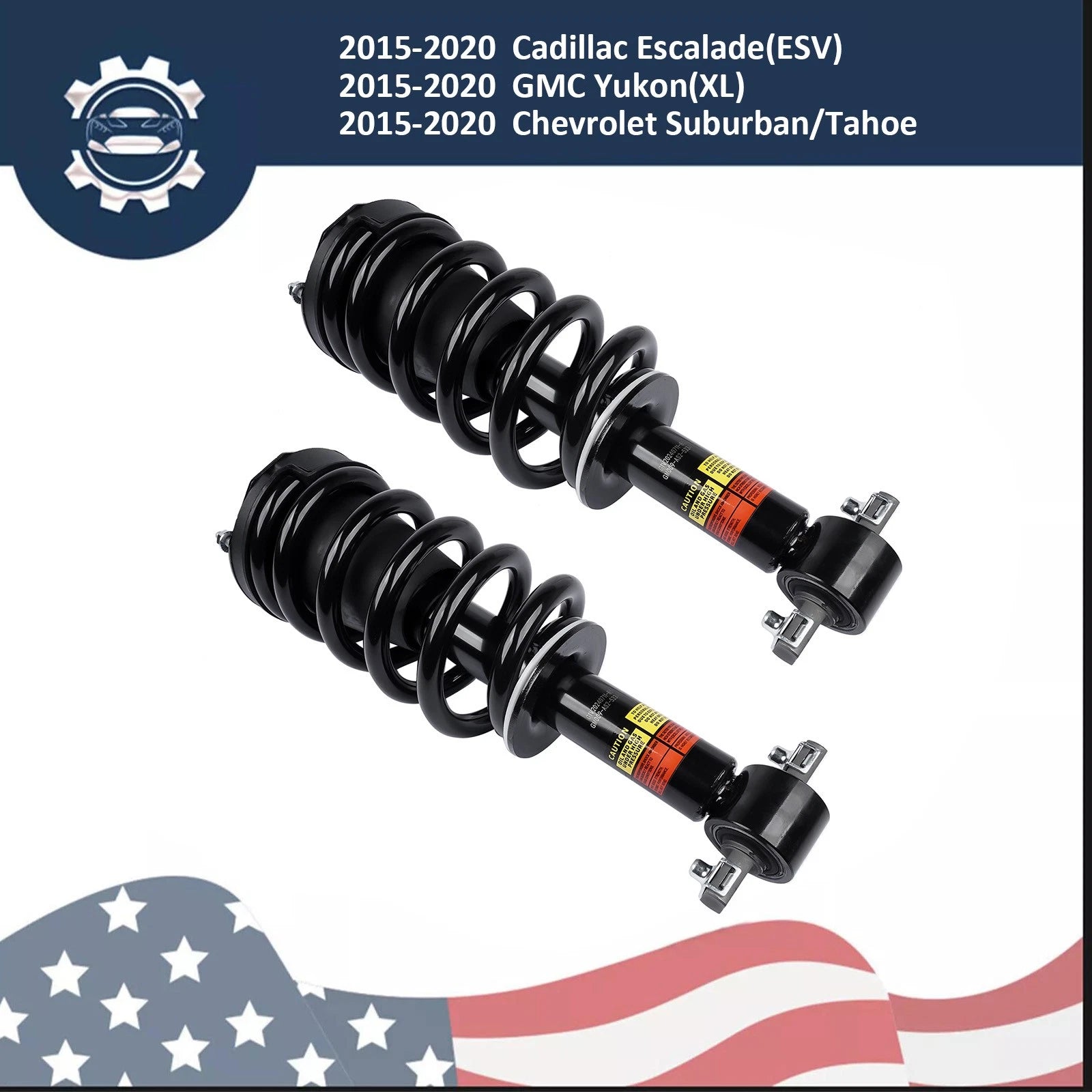 Pair Front Shock Absorbers for GMC Sierra 1500 Yukon (2015–2019)