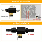 Electric Fan Thermostat Switch Kit 180℉ On 165℉ Off for