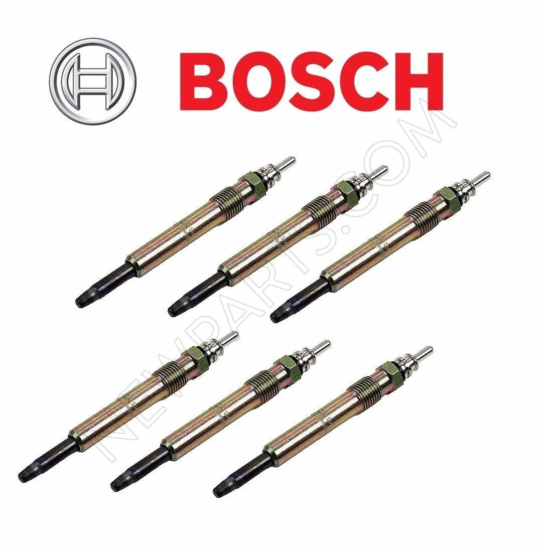 Set of 6 Diesel Glow Plugs for Mercedes W210 E300 (1996–1999) 0011592001