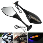 Rear View Mirrors with LED Turn Signals for Honda CBR600RR (2003–2014) CBR1000RR (2004–2007)