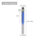 1/4 Shank Router Bit for Hard Woods & Non-Ferrous Metals (45# Steel)