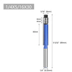 1/4 Shank Router Bit for Hard Woods & Non-Ferrous Metals (45# Steel)