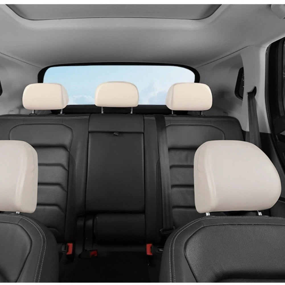 Set of 2 Elastic PU Leather Car Headrest Covers for Universal Fit (2010–2023)